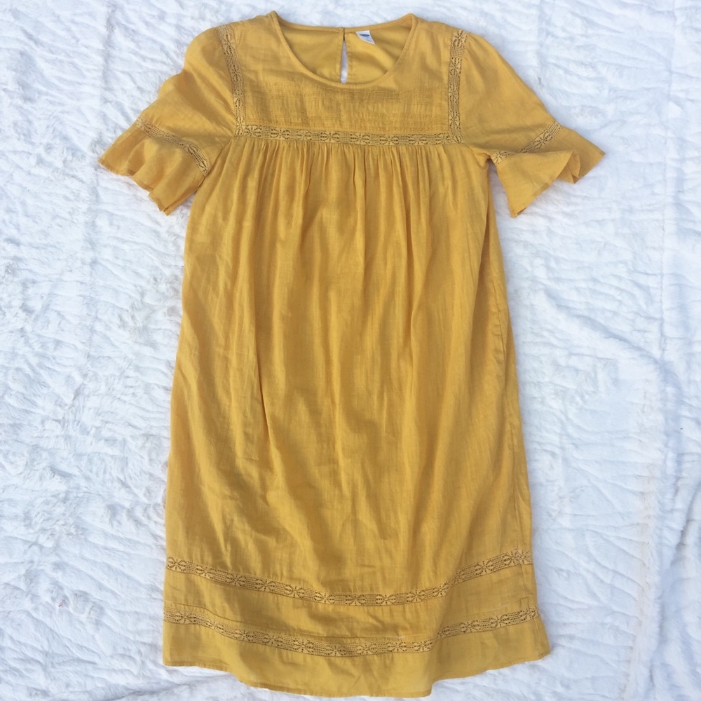 Old Navy Mustard Colored Boho Dress